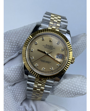 (준비완료/특급배송)NO.3205/롤렉스 데이저스트 41 126334 콤비 옐로우골드 샴페인골드다이얼 텐포인트 QP공장